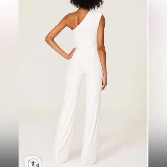 Nookie Treasure Sequin Jumpsuit in White M - Picture 3 of 13